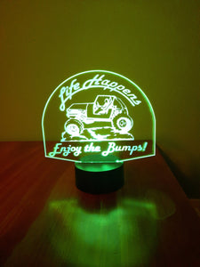 Awesome "Jeep Life happens - Enjoy the Bumps!" LED Lamp (1263)