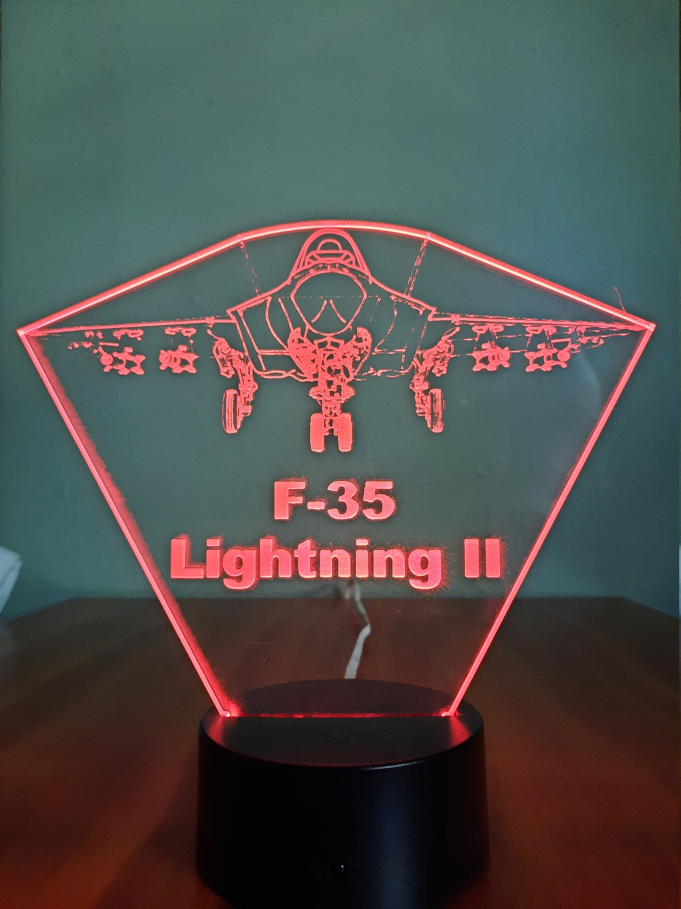 Awesome 3D "F-35 Lightning" LED Lamp (1195) - FREE SHIPPING!