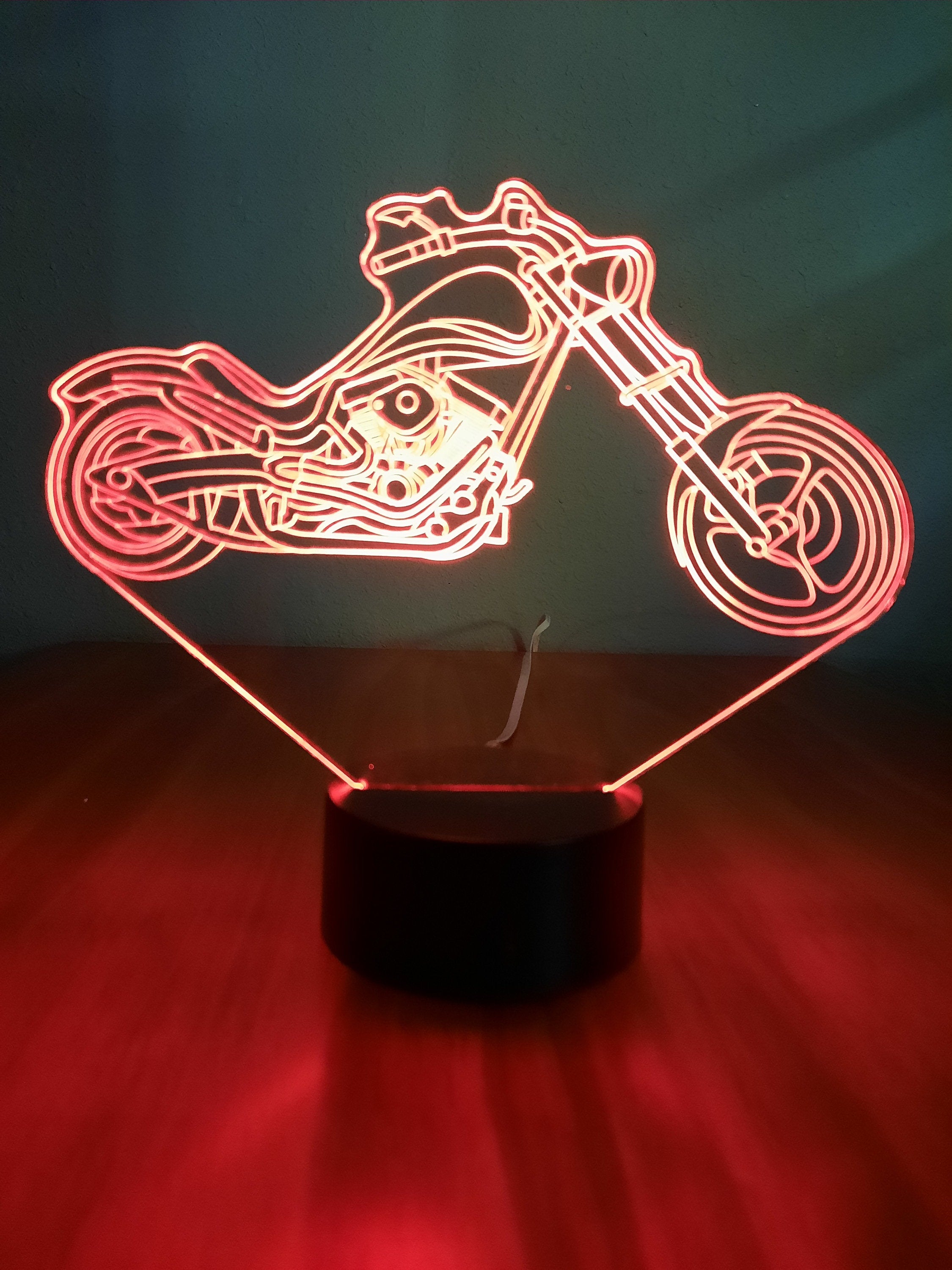 Awesome "Chopper Motorcycle" 3D LED Lamp (2671) - FREE SHIPPING!