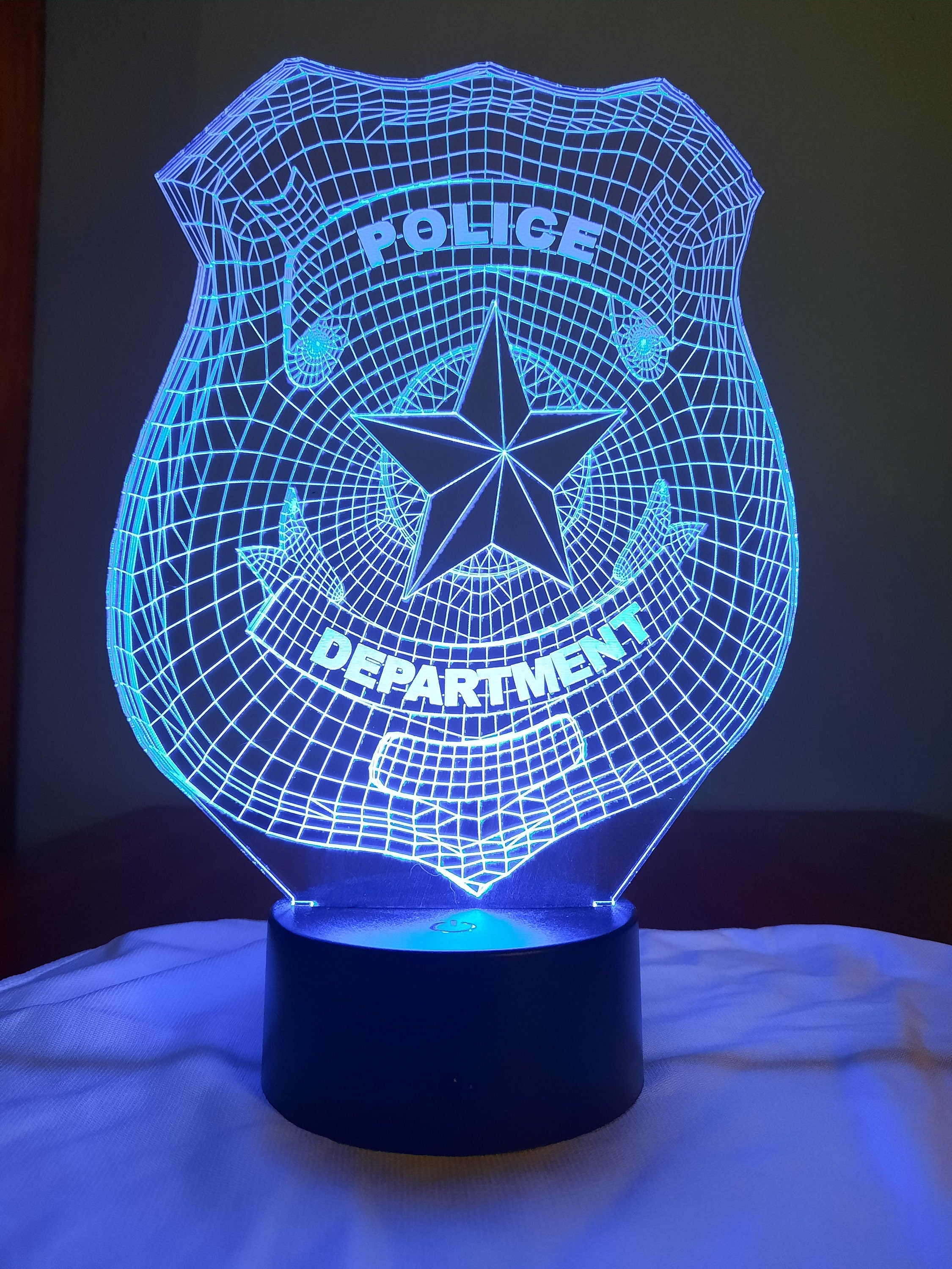 Awesome "Police Badge" LED Lamp (1279) - FREE Shipping!