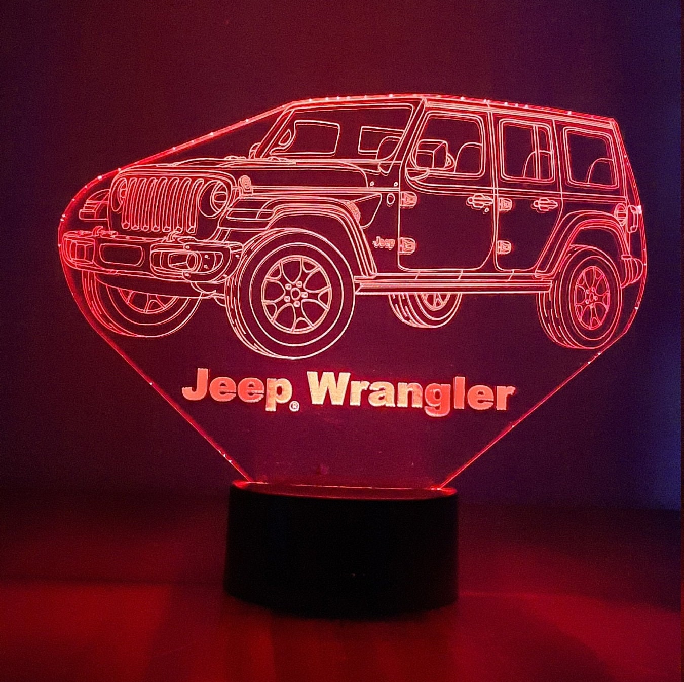 Awesome "Jeep Wrangler" 3D LED lamp (1282) - FREE SHIPPING!