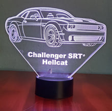 Load image into Gallery viewer, Awesome &quot;Dodge Challenger SRT Hellcat&quot; 3D LED Lamp (1284) - Free Shipping