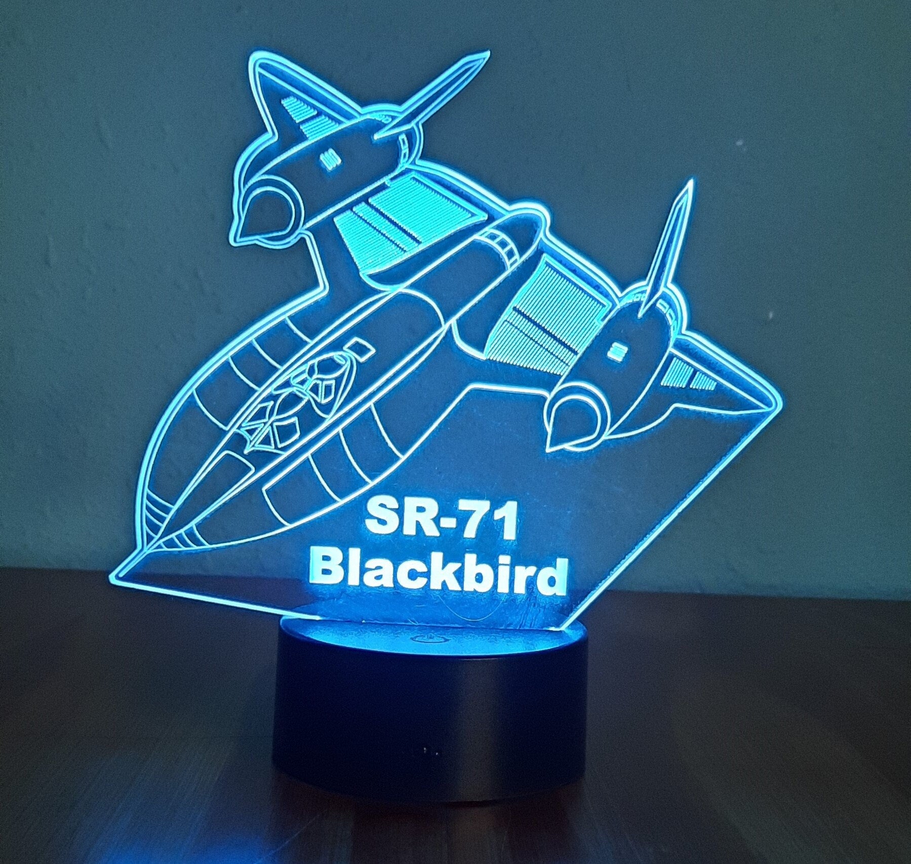 Awesome "Lockheed SR-71 Blackbird" 3D LED Lamp (1285) - Free Shipping