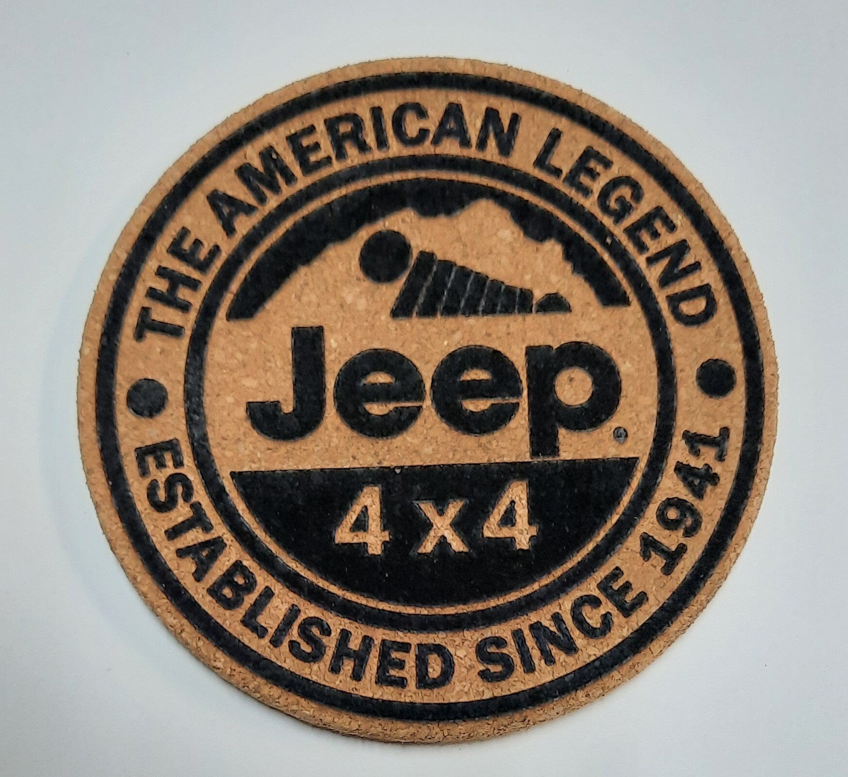 Engraved Cork Jeep Coasters (740)