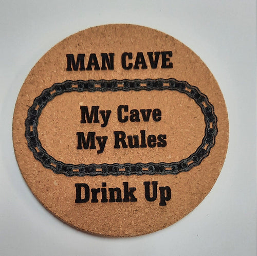 Man Cave Cork Coasters (750)
