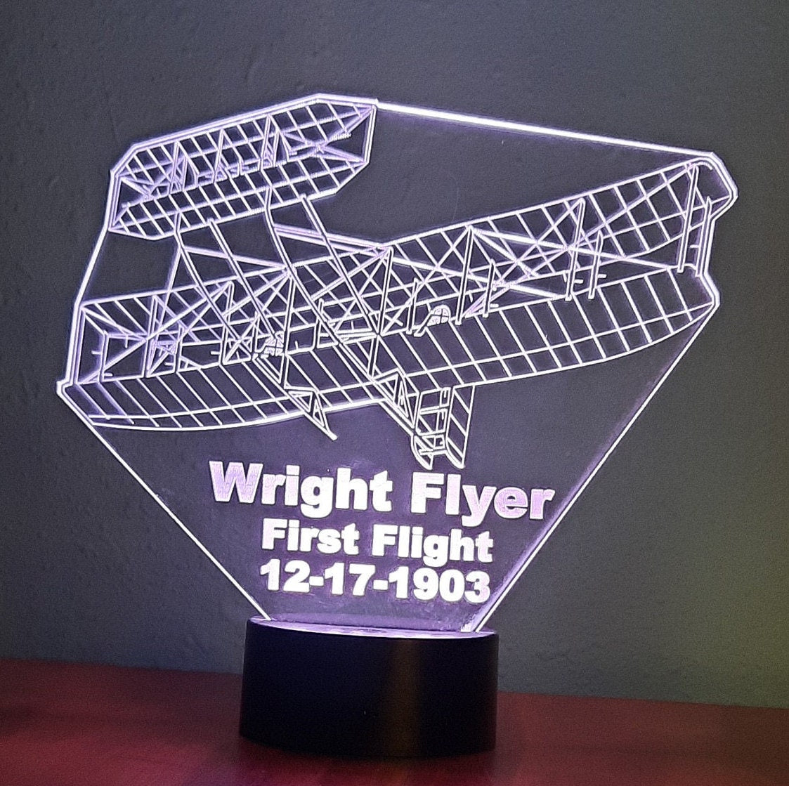 Awesome "First Flight - The Wright Flyer" 3D LED Lamp (1289) - Free Shipping