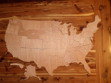 Load image into Gallery viewer, Handcrafted 24&quot; Wide Wooden United States of America Puzzle (831-24) - FREE SHIPPING